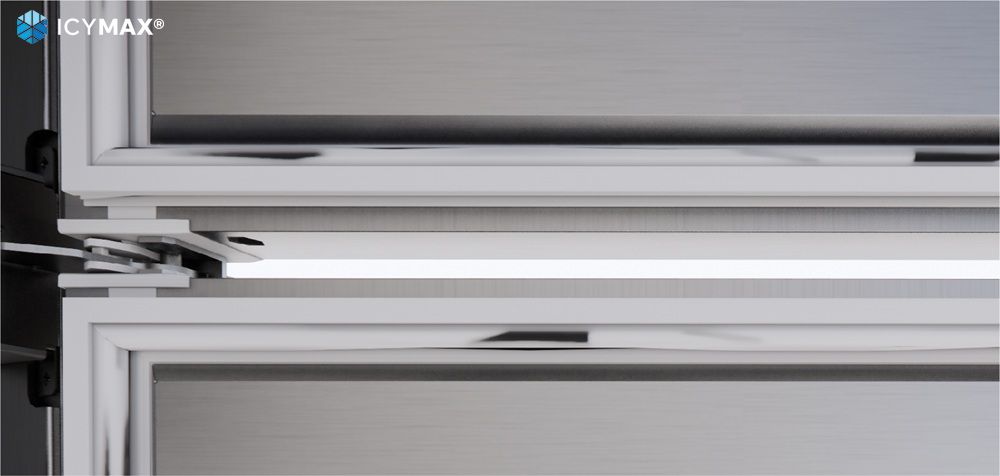 Gioăng từ tính của tủ bàn đông ICYMAX 3 cánh inox 1800x750 kín khít, hạn chế thất thoát hơi lạnh