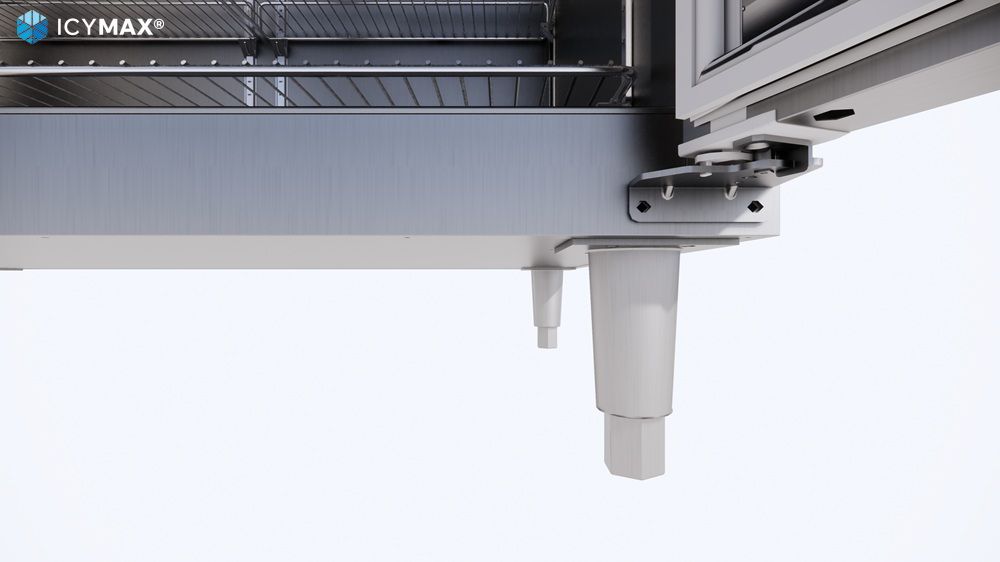 Chân tăng chỉnh cao 150mm giúp cân bằng tủ dễ dàng trên nhiều loại sàn