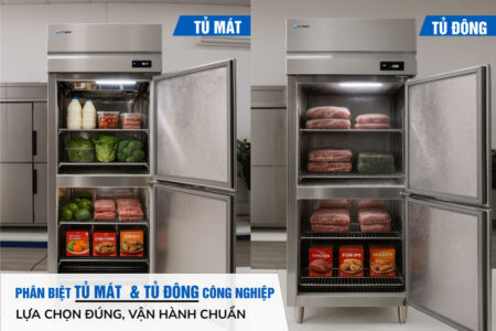 Phân biệt tủ mát và tủ đông công nghiệp – Lựa chọn đúng, vận hành chuẩn